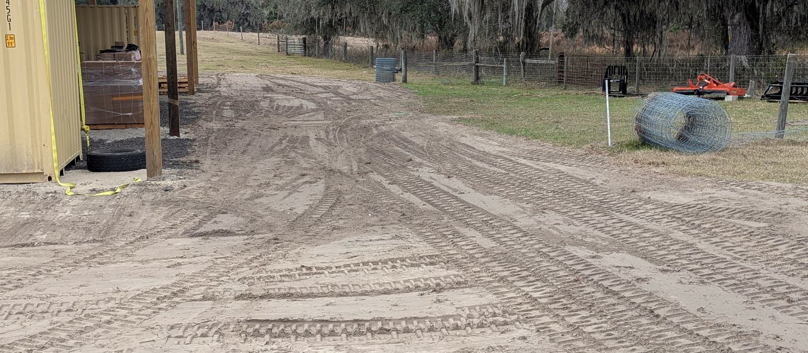 After: the same ground cleared and graded