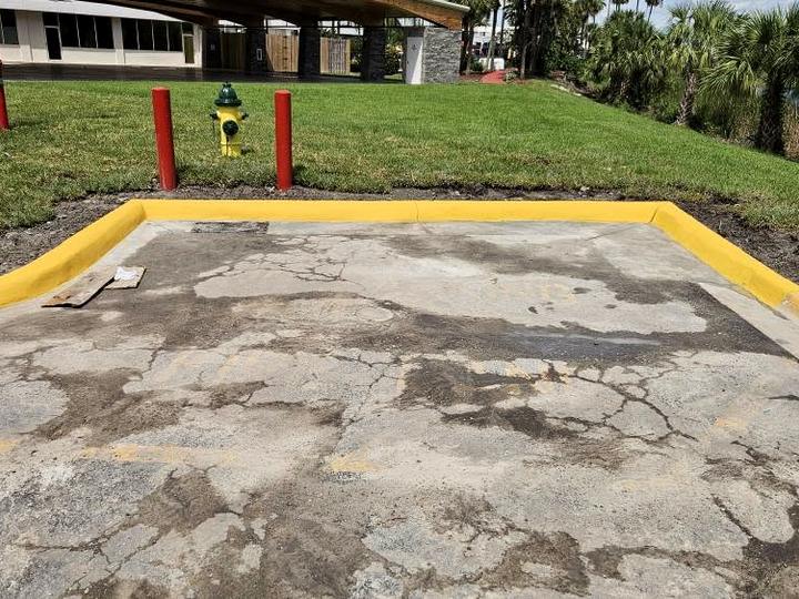The same pad before replacement, Central Florida