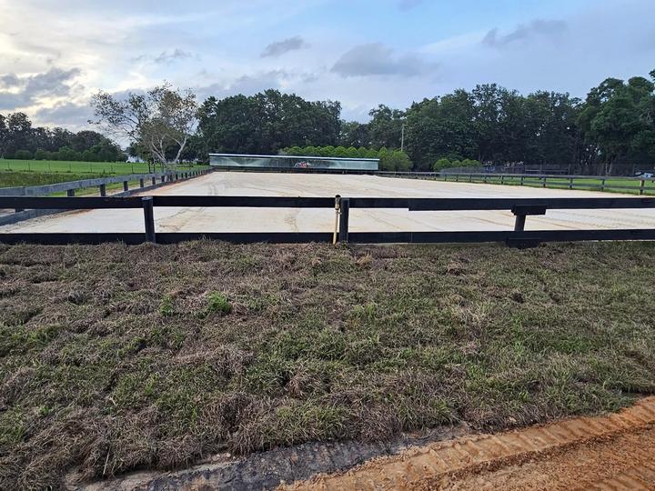 Finished swale with grassed shoulder, Central Florida